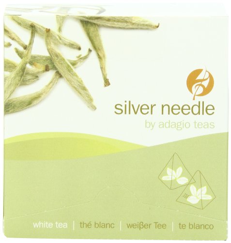 Adagio Teas Gourmet Tea Bags, Silver Needle, 15 Count