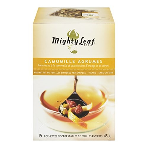 Mighty Leaf Tea Chamomile Citrus, 15-Count Whole Leaf Pouches (Pack of 3)