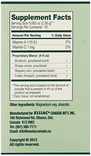 Essiac International Herbal Supplement Powder, 1.5 Ounce