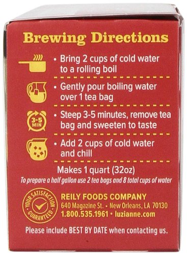 Luzianne Iced Tea, Family Quart Tea Bags, 24-Count Boxes (Pack of 12)