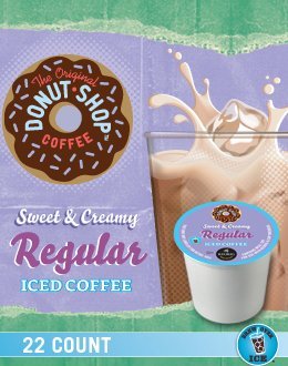 Coffee People Sweet & Creamy Regular Iced Coffee (1 Box of 22 K-Cups)
