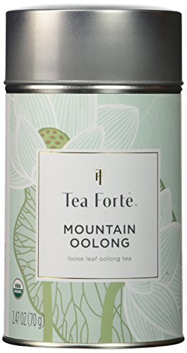 Tea Forte Lotus MOUNTAIN OOLONG Loose Leaf Organic Oolong Tea, 3.5 Ounce Tea Tin