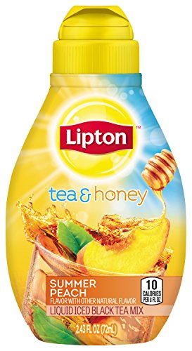 Lipton Tea & Honey Iced Tea Mix, Summer Peach Liquid 2.43 oz