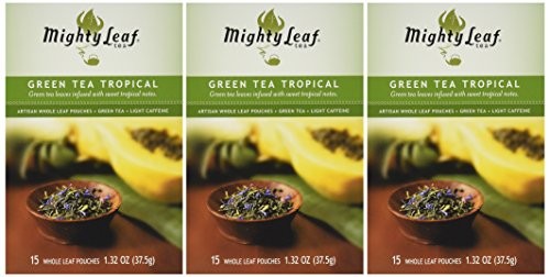 Mighty Leaf Tea Tropical Green Tea, 1.32 ounce (Pack of 3)