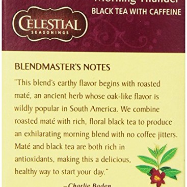 Celestial Seasonings Morning Thunder Tea, 20 Count (Pack of 6)