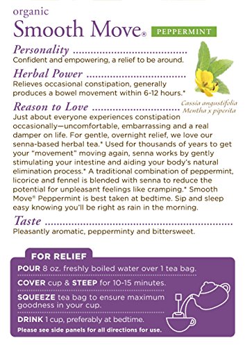 Traditional Medicinals Organic Smooth Move Peppermint Tea, 16 Tea Bags