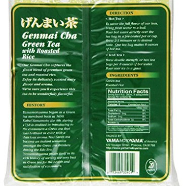 Yamamotoyama Genmai Cha Roasted Brown Rice Green Tea Value Pack, 90 Count Tea Bags, Net Wt. 9.86-Ounce