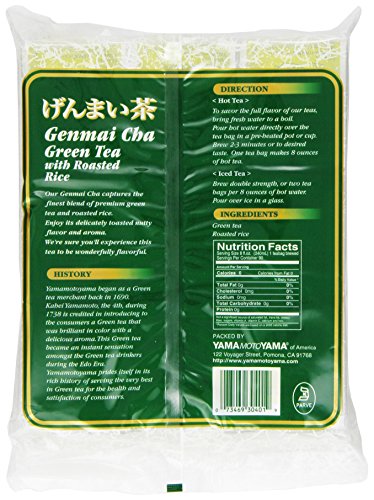 Yamamotoyama Genmai Cha Roasted Brown Rice Green Tea Value Pack, 90 Count Tea Bags, Net Wt. 9.86-Ounce