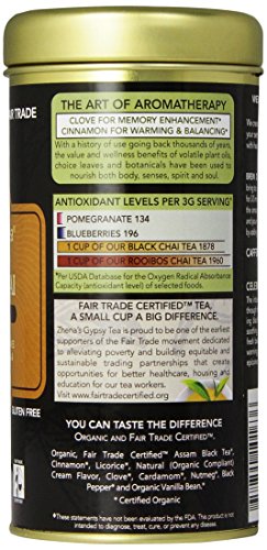 Zhena’s Gypsy Chai Black Tea, Vanilla, 22 Count