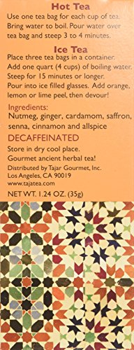 Saffron Cinnamon Diet Chai Tea 20 Bags