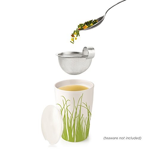 Tea Forte LOOSE LEAF TEA TRIO, 3 Small Tea Tins, Green Tea Sampler – Lemon Sorbetti, Moroccan Mint, Green Mango Peach