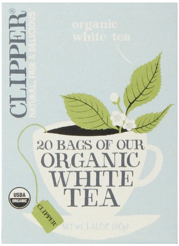 Clipper Fair Trade Organic White Tea, 20-Count (Pack of 6)