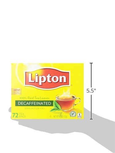 Lipton Tea, Decaffeinated 75 Count, Net Wt. 5oz (Pack of 2)