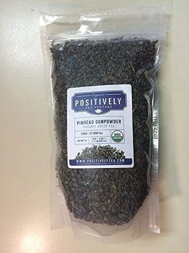 Organic Pinhead Gunpowder Green Tea, Loose Leaf Bag, Positively Tea