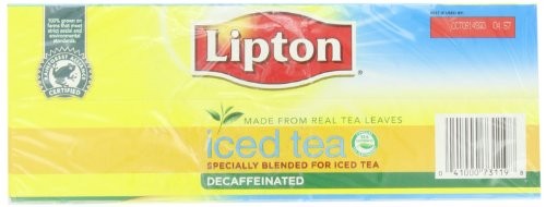 Lipton Iced Tea, Decaffeinated Family Size 10.5 oz, 48 ct (Pack of 3)