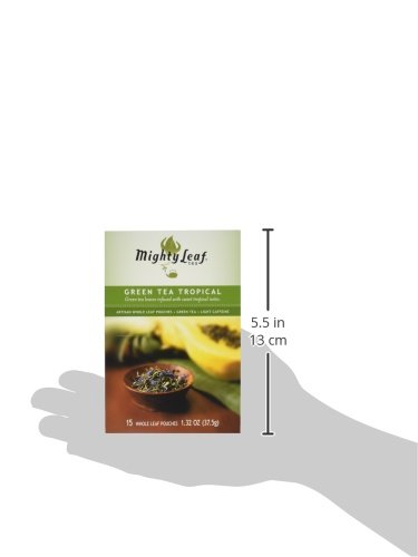 Mighty Leaf Tea Tropical Green Tea, 1.32 ounce (Pack of 3)