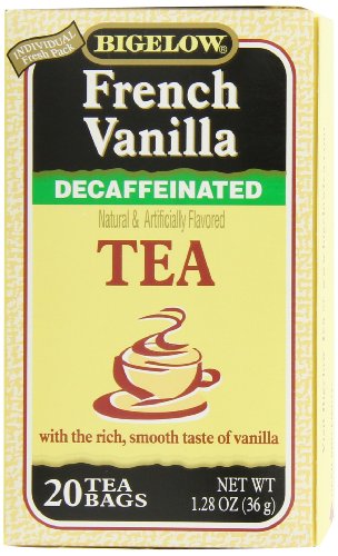 Bigelow Decaffeinated French Vanilla Tea, 20-Count Boxes (Pack of 6)