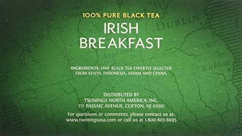 Twinings Irish Breakfast Black Bagged Tea, 50 Count