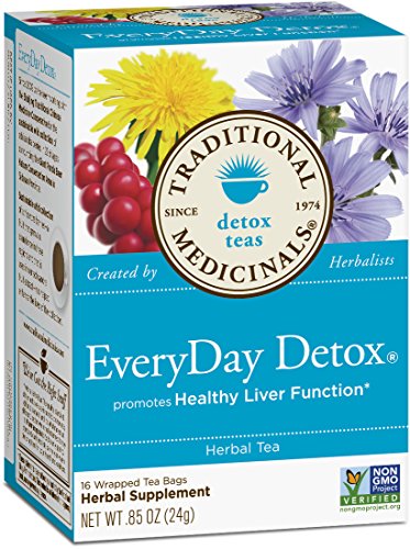 Traditional Medicinals EveryDay Detox Tea, 16 Tea Bags (Pack of 6)