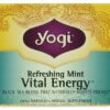 Yogi Refreshing Mint Vital Energy Tea, 16 Tea Bags (Pack of 6)