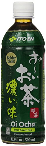 Ito En Tea Beverage, Unsweetened Oi Ocha Dark Green, 16.9 Ounce (Pack of 12)