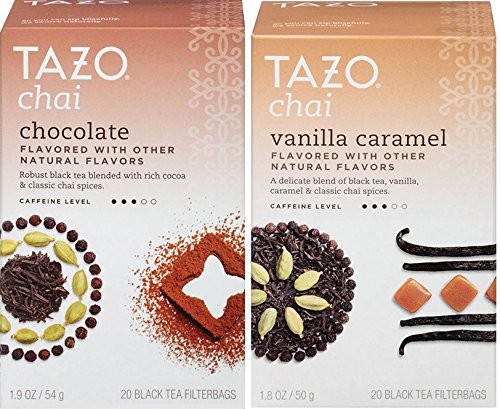 Tazo Chai Tea, Chocolate & Vanilla Caramel, 20 Filterbags Each