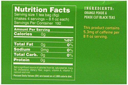 Luzianne Specially Blended for Iced Tea, Decaffeinated Family Sized, 48-Count Tea Bags