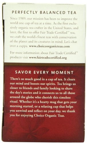 Choice Organic Rooibos, Red Bush Tea, Caffine Free, 16-Count Box (Pack of 6)