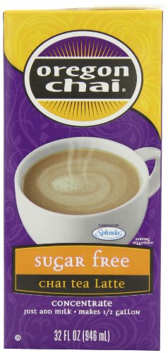 Oregon Chai Sugar Free Chai Tea Latte Concentrate, 32-Ounce Boxes (Pack of 6)