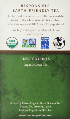 Choice Organic Premium Japanese Green Tea, 16 Count Box