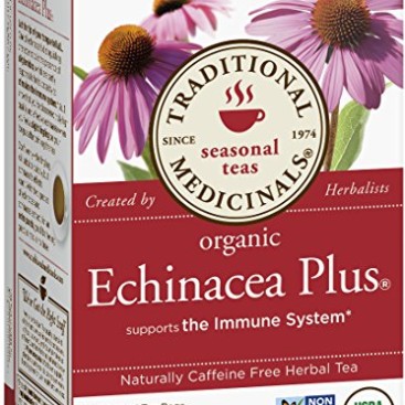 Traditional Medicinals Organic Echinacea Plus Tea, 16 Tea Bags (Pack of 6)
