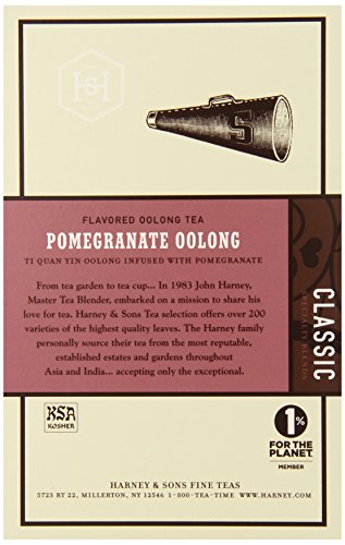 Harney & Sons Fine Teas Pomegranate Oolong – 20 Wrapped Sachets