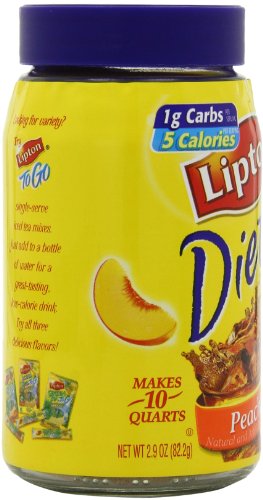 Lipton  Iced Tea Mix, Diet Peach 2.9 oz ,  ( Pack  of  4 )