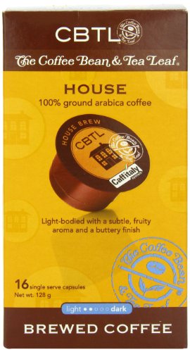 CBTL House Brew Coffee Capsules By The Coffee Bean & Tea Leaf, 16-Count Box