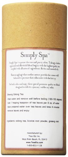 Simply Spa Ginseng Oolong Tea, 2.5 Ounce