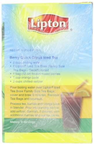 Lipton Iced Tea, Decaffeinated Family Size 10.5 oz, 48 ct (Pack of 3)