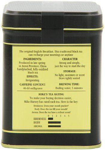 Harney & Sons English Breakfast Loose Leaf Tea, 4 Ounce Tin