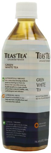 Teas’ Tea, Unsweetened Green & White Tea, 16.9 Ounce (Pack of 12)