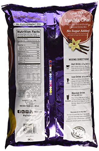 Big Train Chai – No Sugar Added Vanilla Chai (3.5 lb Bulk Bag)