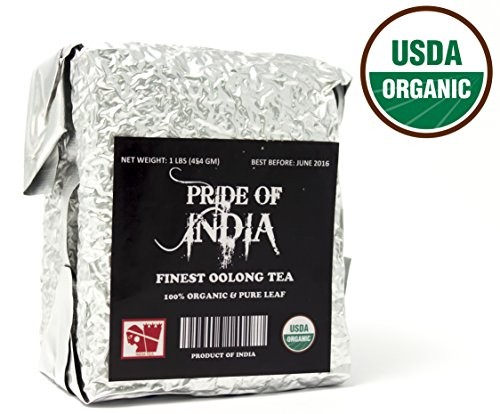 Pride Of India – Organic Oolong Tea, 1 Pound Orthodox Full Leaf