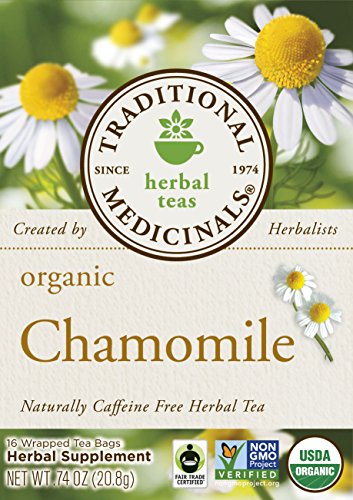 Traditional Medicinals Organic, Chamomile, 16-Count Boxes (Pack of 6)