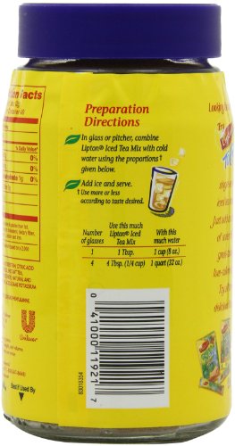 Lipton  Iced Tea Mix, Diet Peach 2.9 oz ,  ( Pack  of  4 )