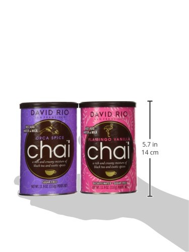 David Rio Chai Mix, Sugar Free 2 Caniser Variety Pack, 11.9 Oz