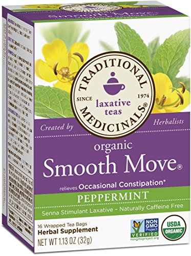 Traditional Medicinals Organic Smooth Move Peppermint Tea, 16 Tea Bags