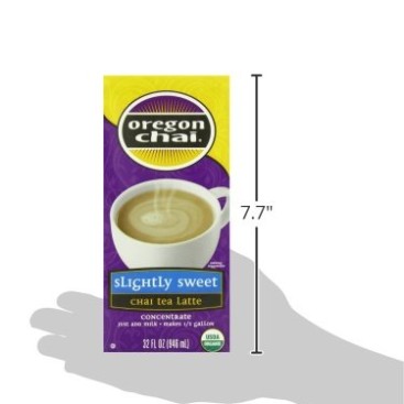 Oregon Chai Slightly Sweet Chai Tea Latte Concentrate, 32-Ounce Boxes (Pack of 6)