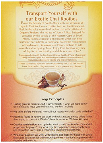 Yogi Chai Rooibos Tea, 16 Tea Bags (Pack of 6)