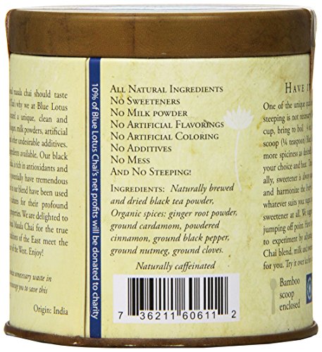 Blue Lotus Traditional Masala Chai – Makes 100 Cups! (3oz)