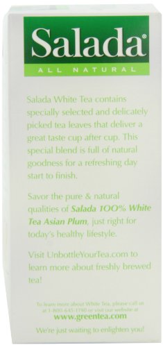 Salada Pure White Plum Tea, 20-Count (Pack of 6)