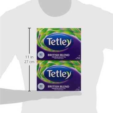 Tetley British Blend Premium Black, 80-Count Tea Bags, 7 Ounce, (Pack of 6)