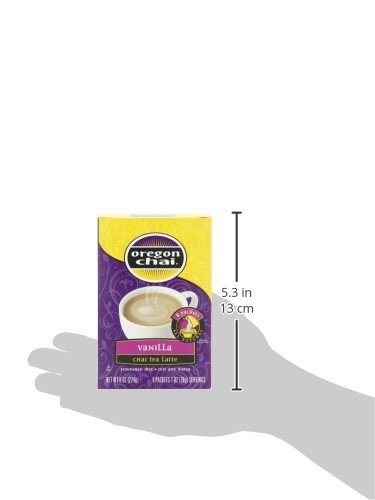 Oregon Chai Vanilla Chai Tea Latte Powdered Mix, 8-Count Envelopes (Pack of 6)